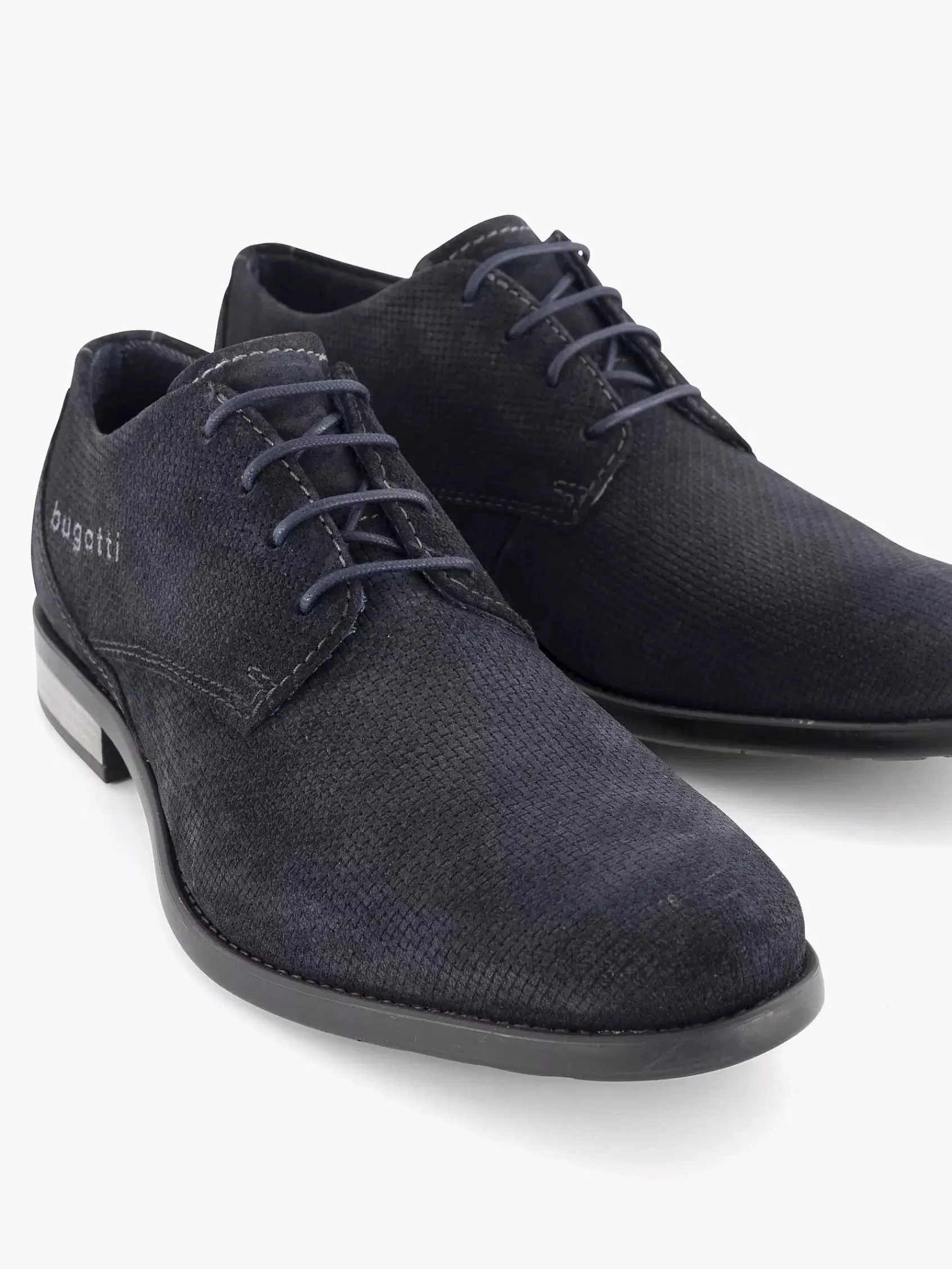 Heren Bugatti Geklede Schoenen-Donkerblauwe Veterschoen