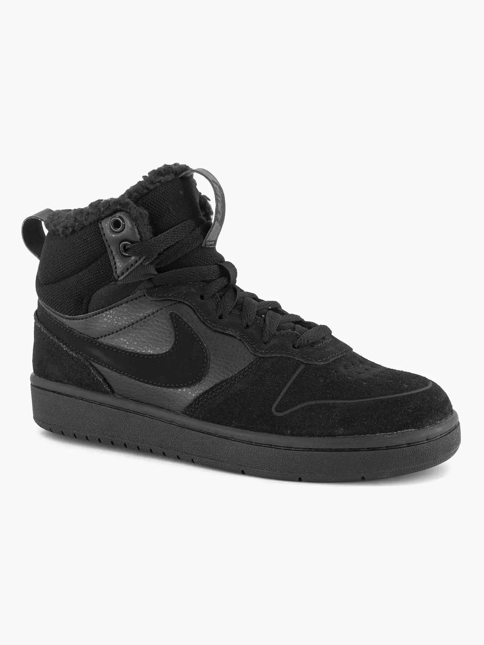 Kinderen Nike Jongensschoenen-Zwarte Court Borough Mid 2