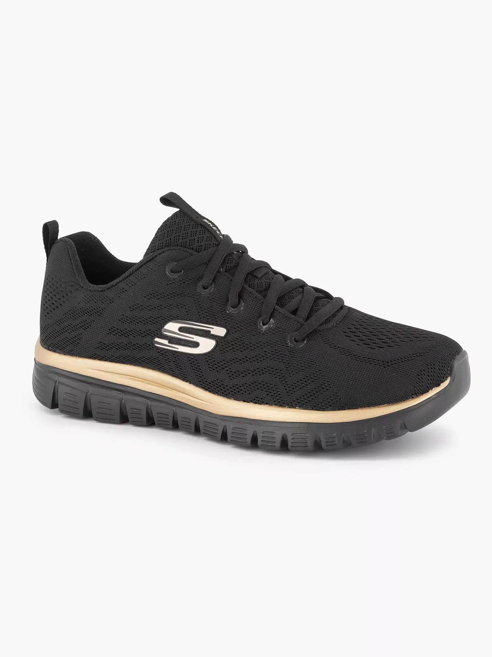 Dames Skechers Sneakers-Zwarte Graceful - Get Connected